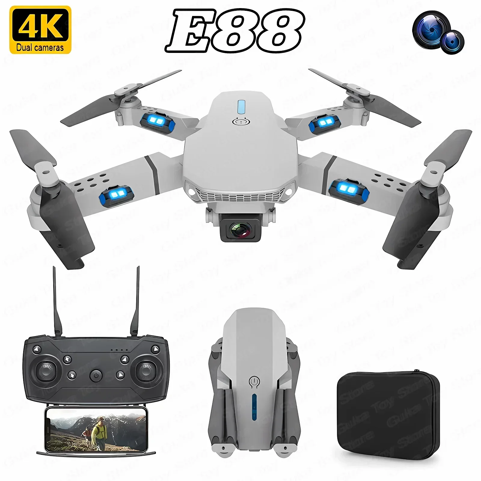 E88 Pro WIFI FPV Drone Wide An – Drone Battery Case recenzja i cena